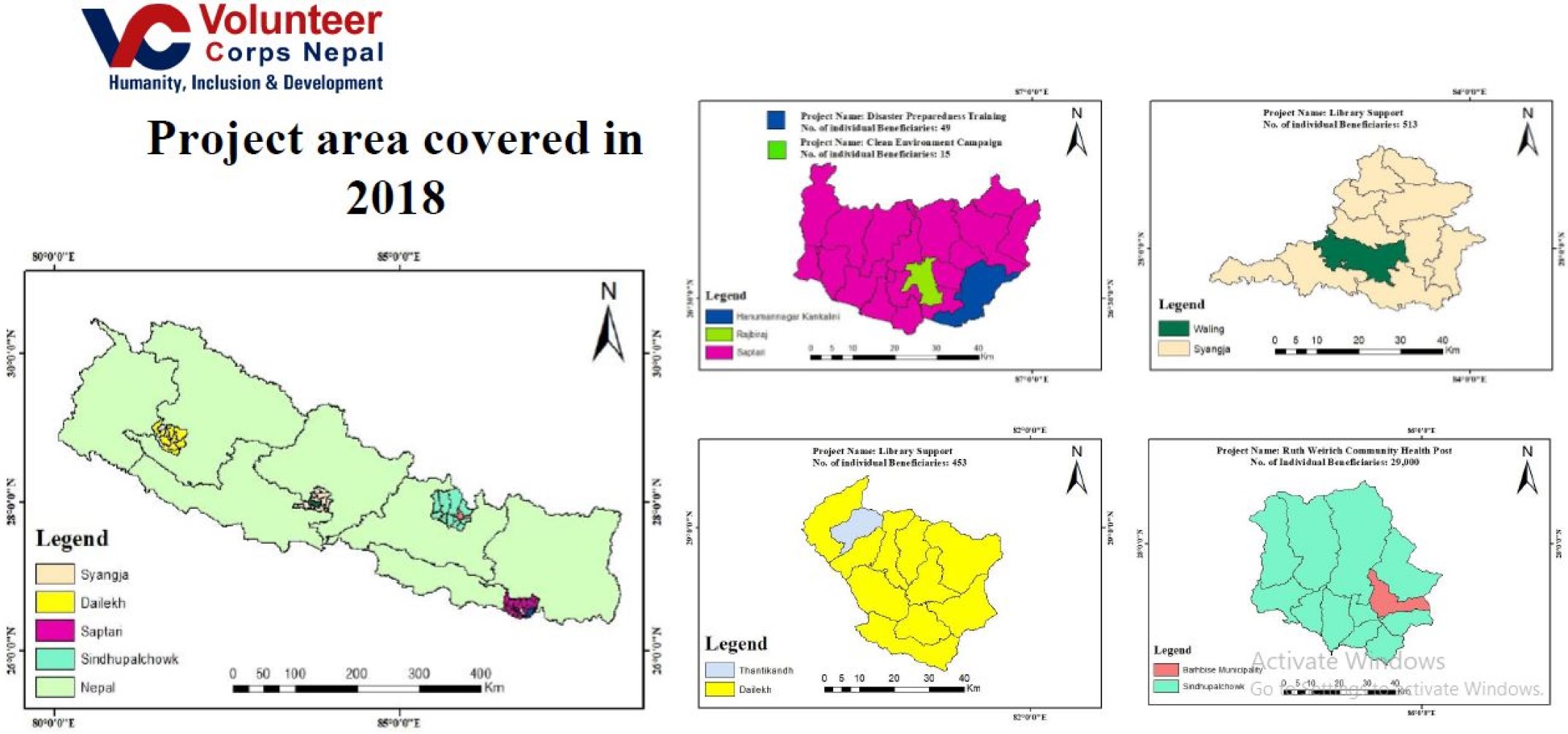 Project Area Covered in 2018