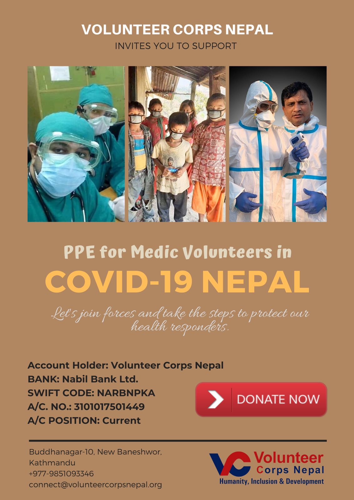 PPE FOR MEDIC VOLUNTEERS IN COVID 19 NEPAL
